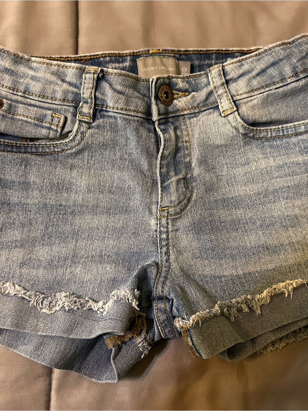Lucky Brand Girls’ Light Blue Denim Cutoff Shorts